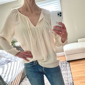 Joie XS cream silk top